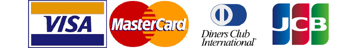 利用可能カード VISA MasterCard AMERICANEXPRESS DinersClub JCB